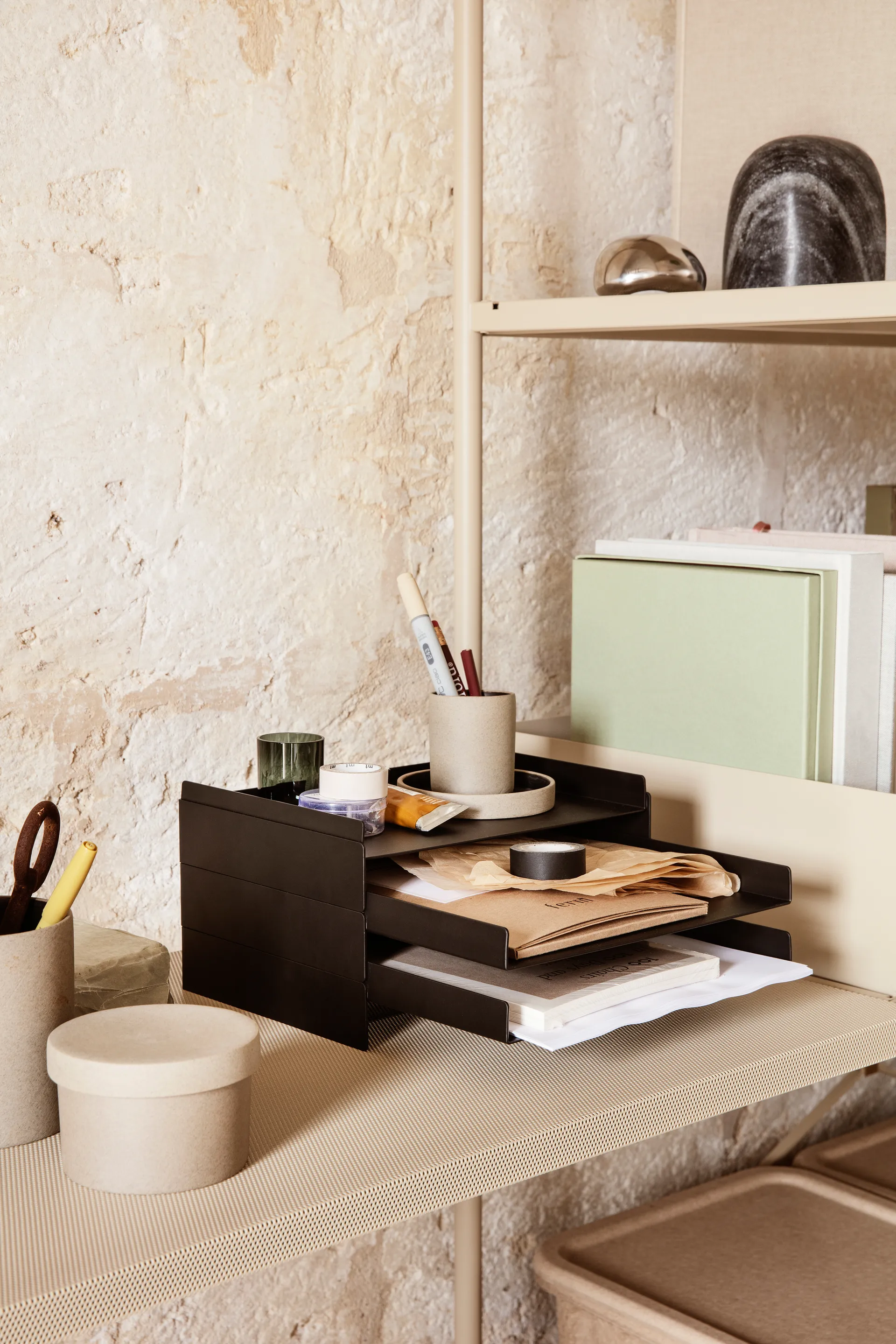 Rangement pour documents 2x2 Organiser, Noir Ferm Living