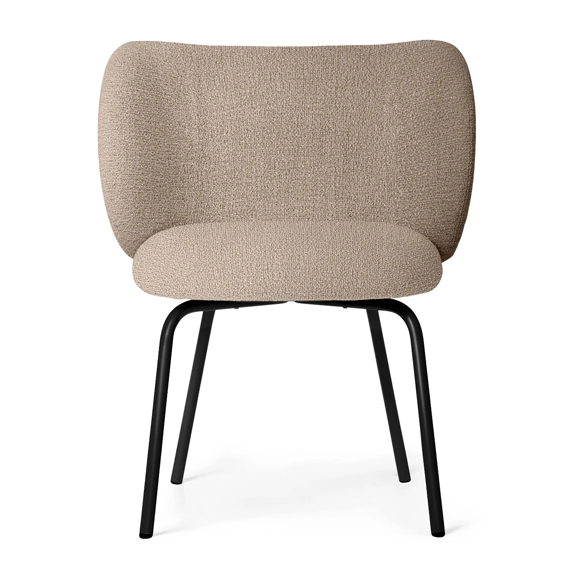 Rico dining chair bouclé, Sand-black Ferm Living