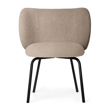 Rico dining chair bouclé - Sand-black - Ferm Living