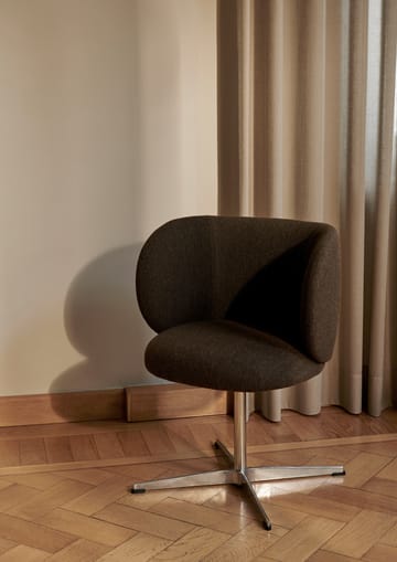 Rico dining chair swivel hallingdal - Dark grey brown - ferm LIVING