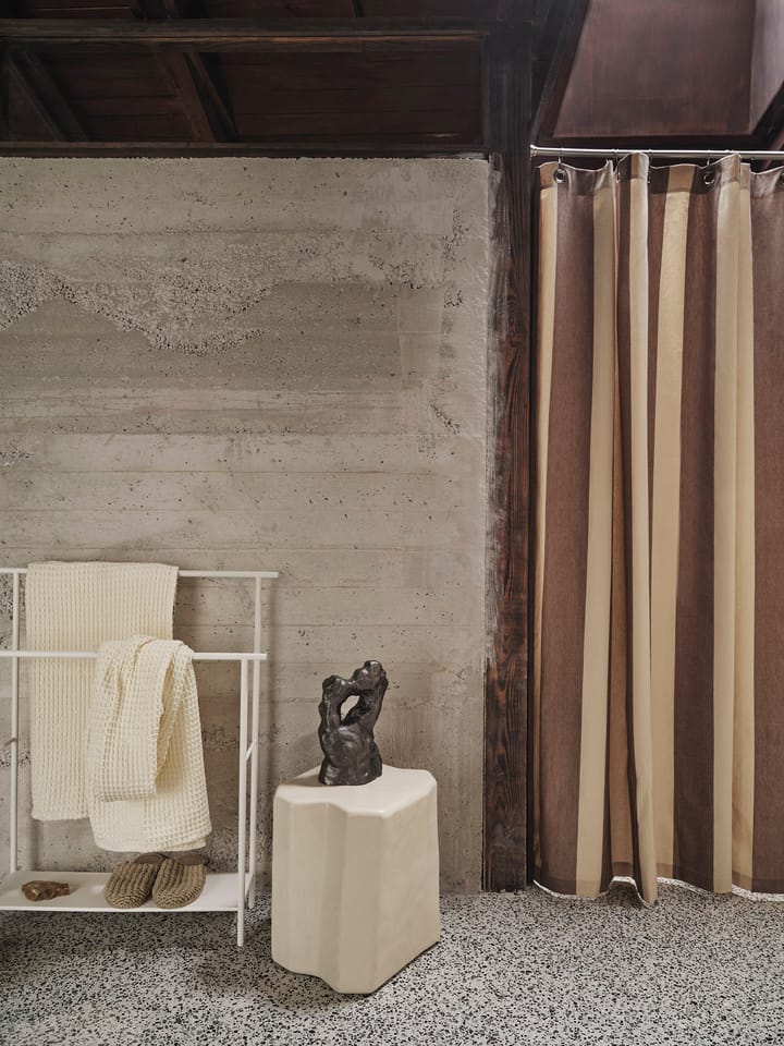 Rideau de douche Chambray, Carob brown-parchment Ferm Living