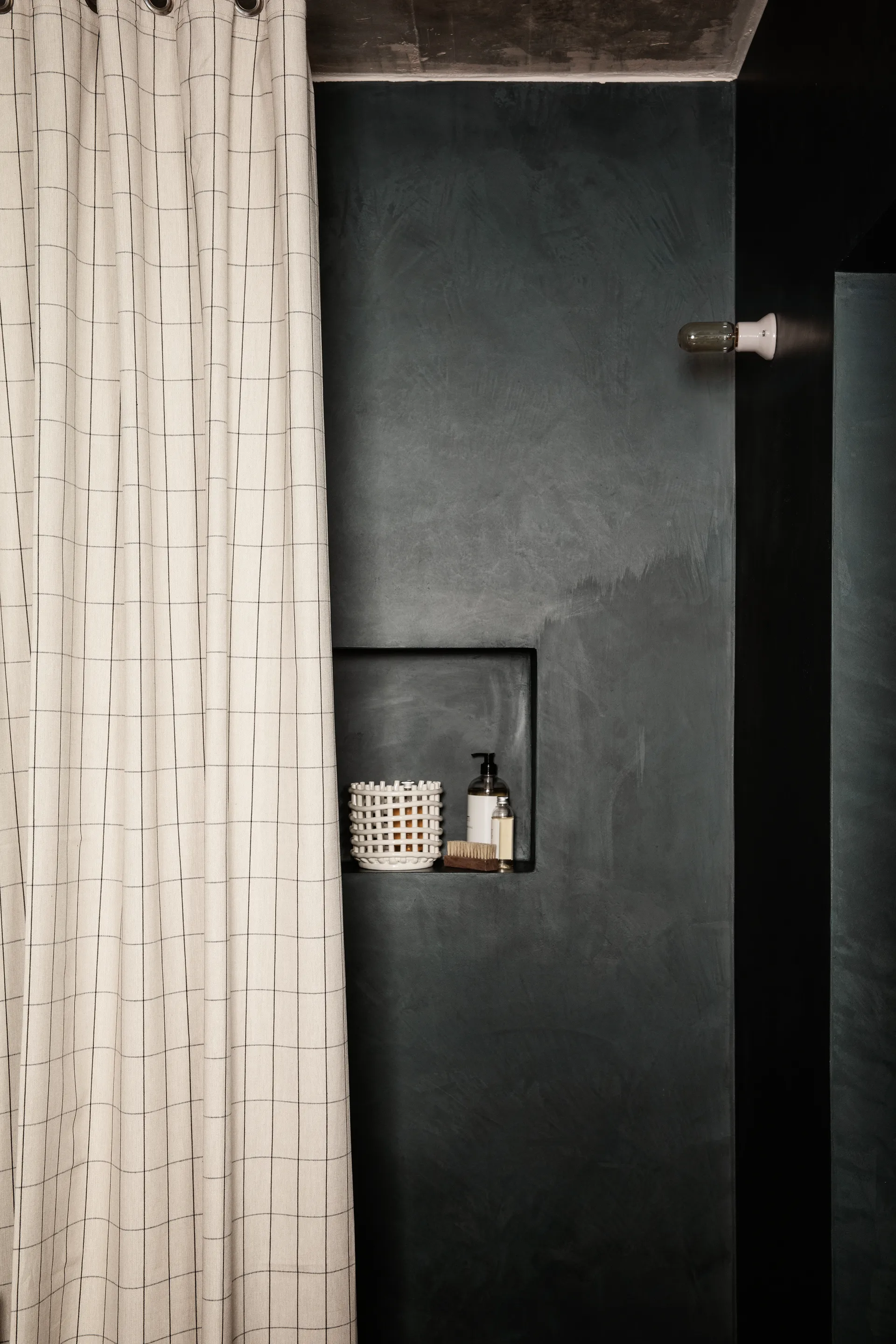 Rideau de douche Chambray, Rutig Ferm Living