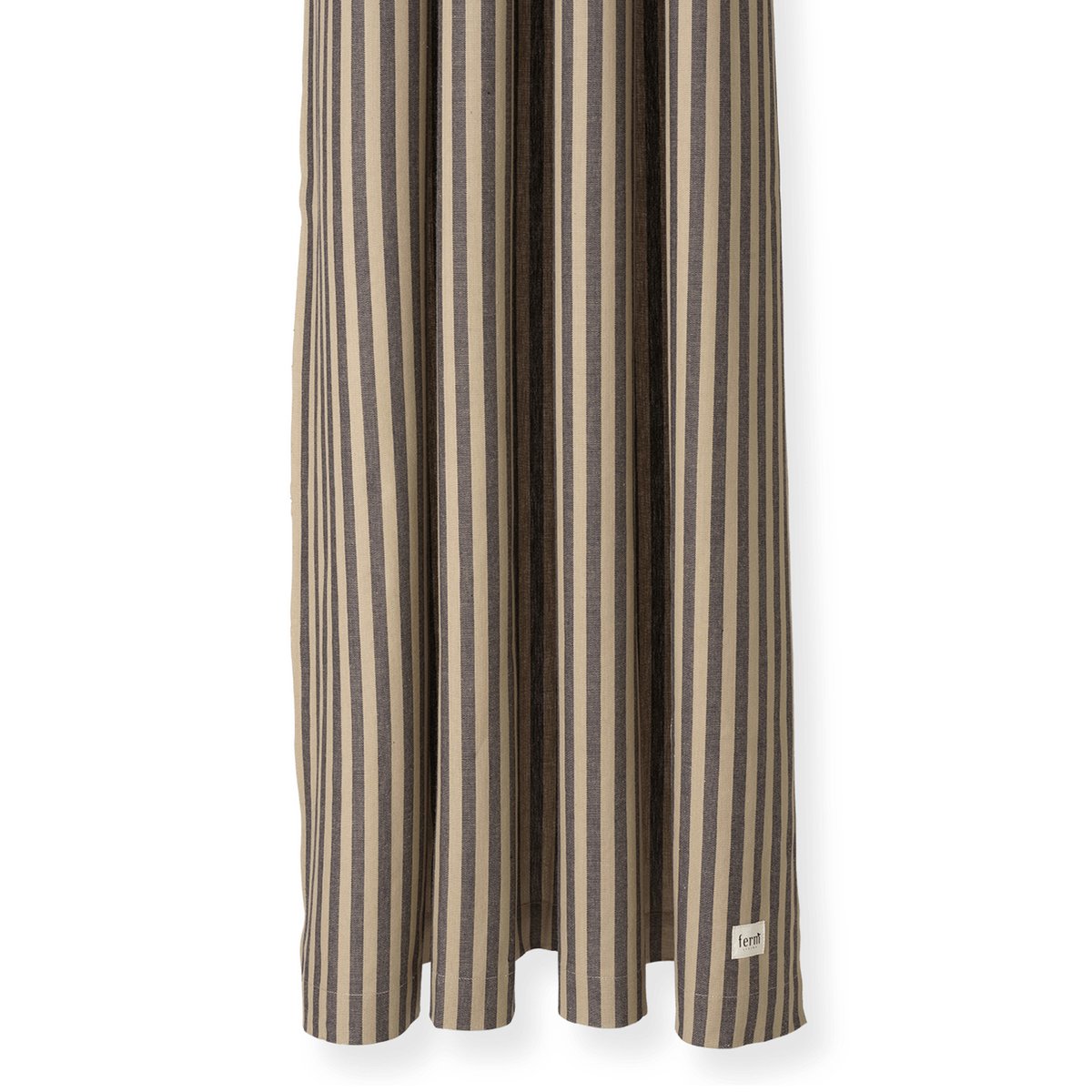 ferm LIVING Rideau de douche Chambray Sand-black | Design Scandinave | Rideaux de douche | Noir