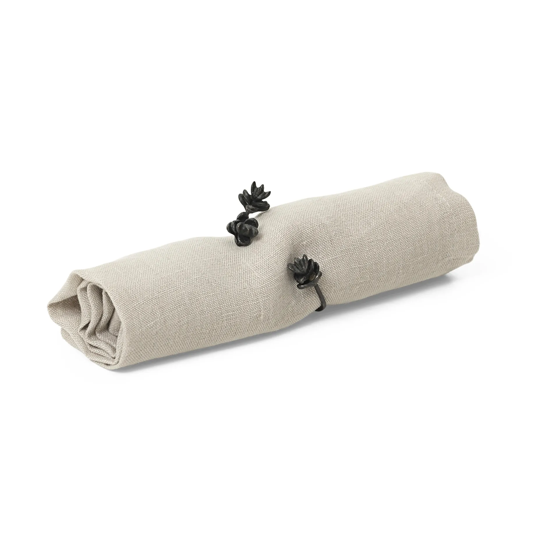 Rond de serviette Forest, lot de 4, Black brass Ferm Living