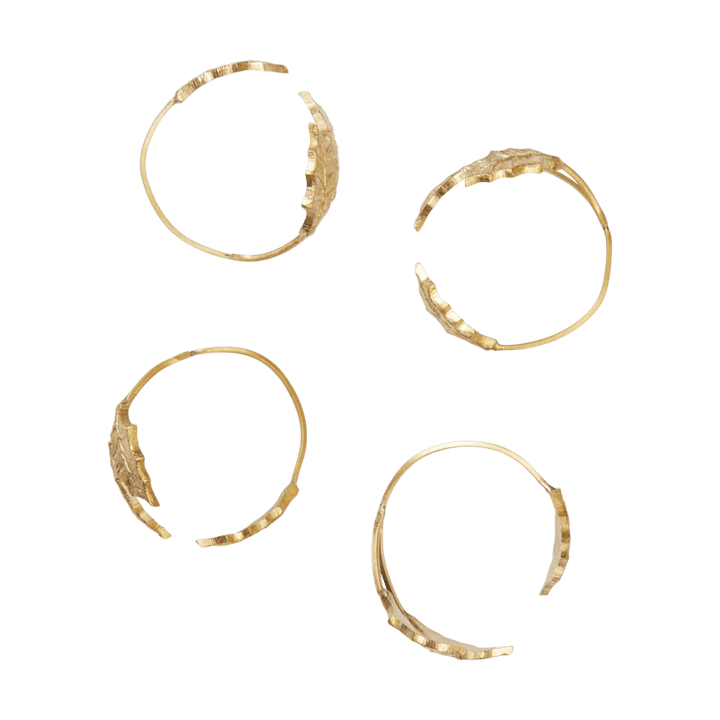Rond de serviette Holly leaf Ø5,3 cm, 4 pièces - Brass - Ferm Living