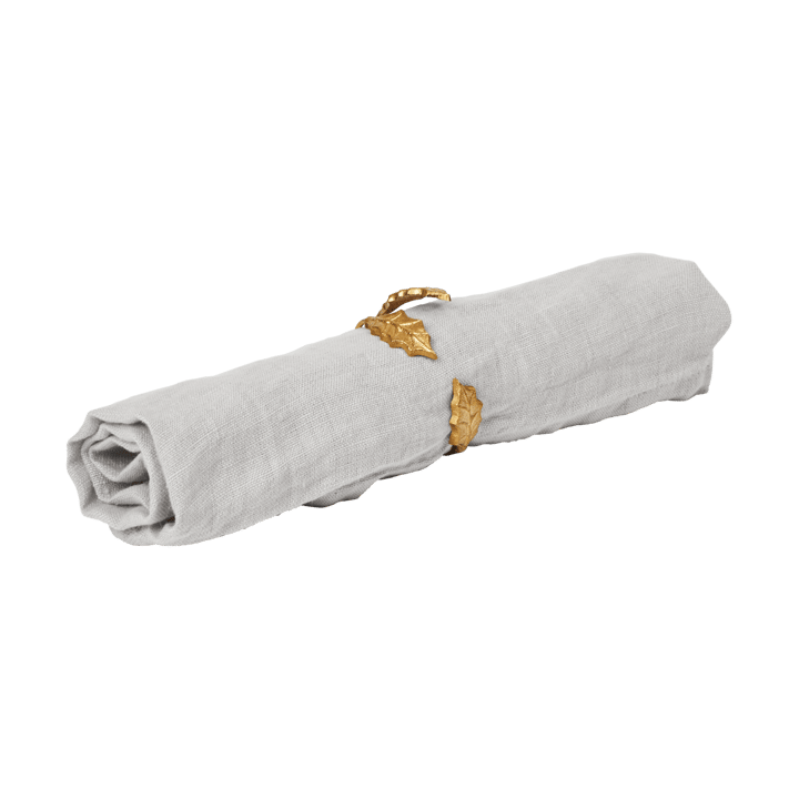 Rond de serviette Holly leaf Ø5,3 cm, 4 pièces, Brass Ferm Living