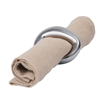 Rond de serviette Orrith lot de 4 - Argent - Ferm Living