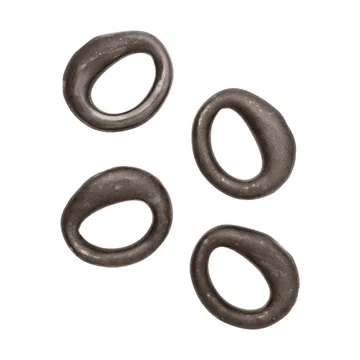 Rond de serviette Orrith lot de 4 - Rustic bronze - Ferm Living