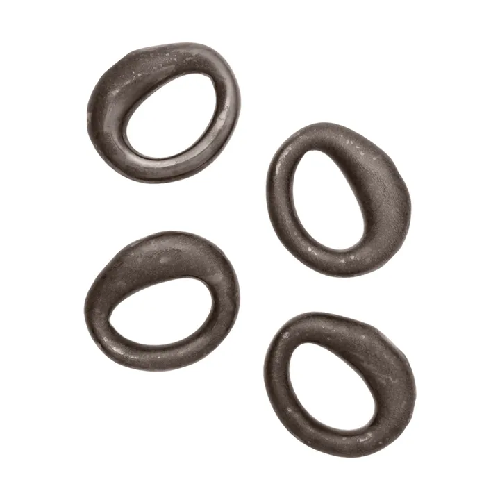 Rond de serviette Orrith lot de 4 - Rustic bronze - Ferm Living