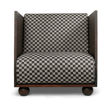 Rum Lounge Chair Check - Noir teinté-sable-noir - Ferm Living
