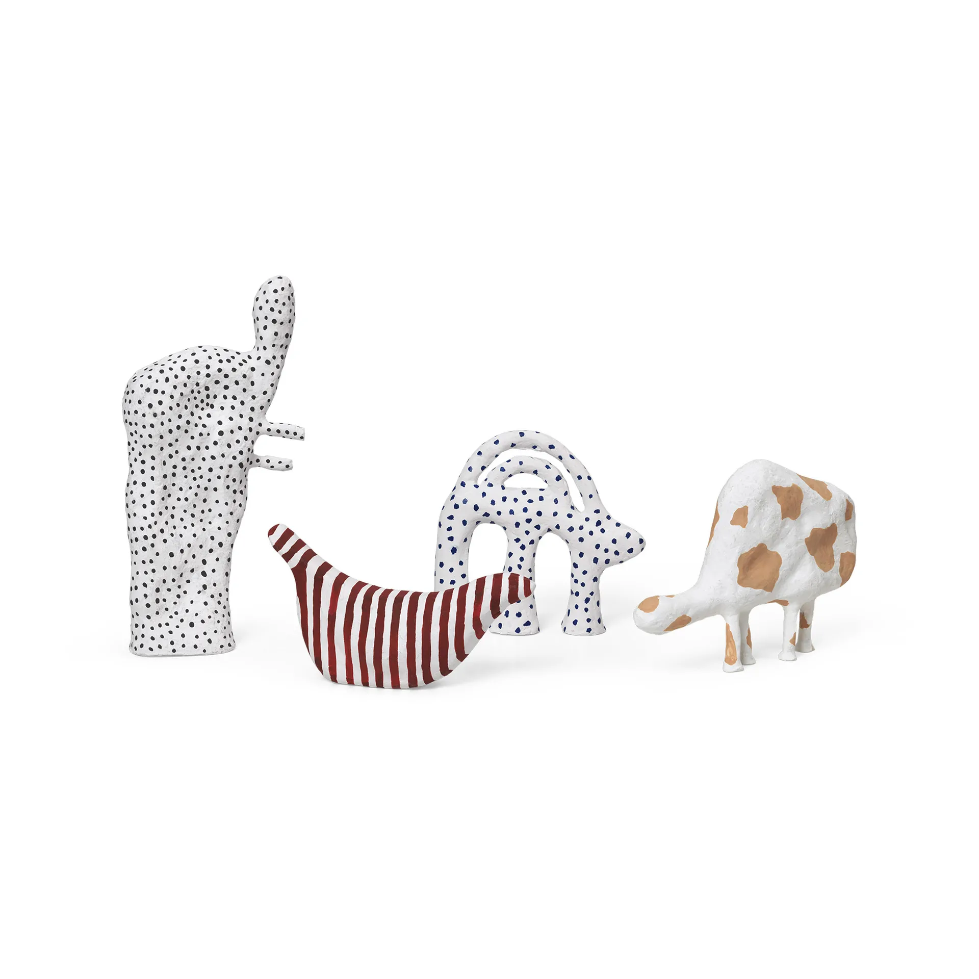 Sculpture Mumbo 14,5x18,5 cm, White-blue Ferm Living