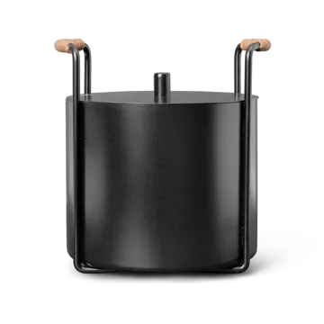 Seau à cendres et à bois d'allumage Port - Black - Ferm Living