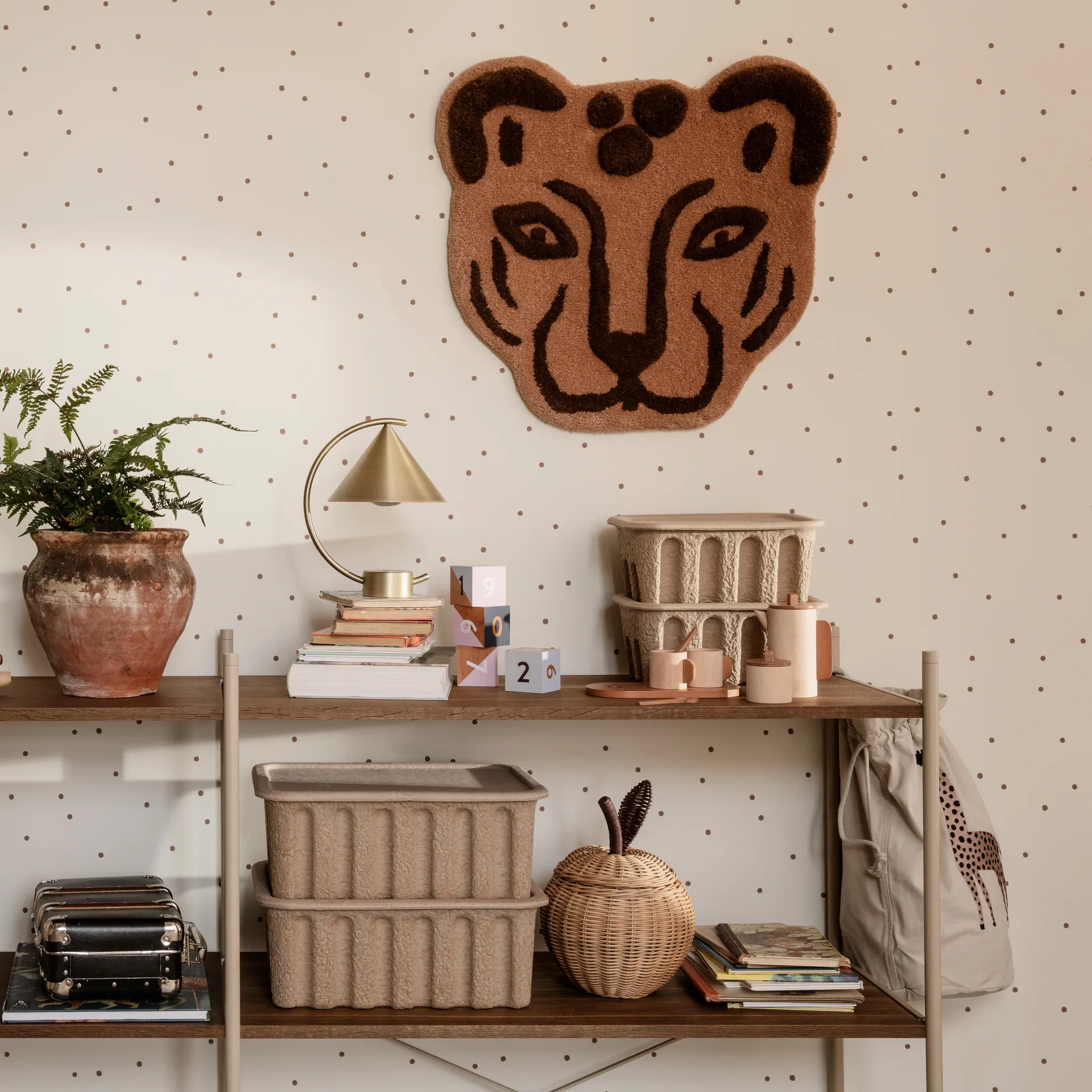 Service pour enfants Toro en bois, Natural Ferm Living