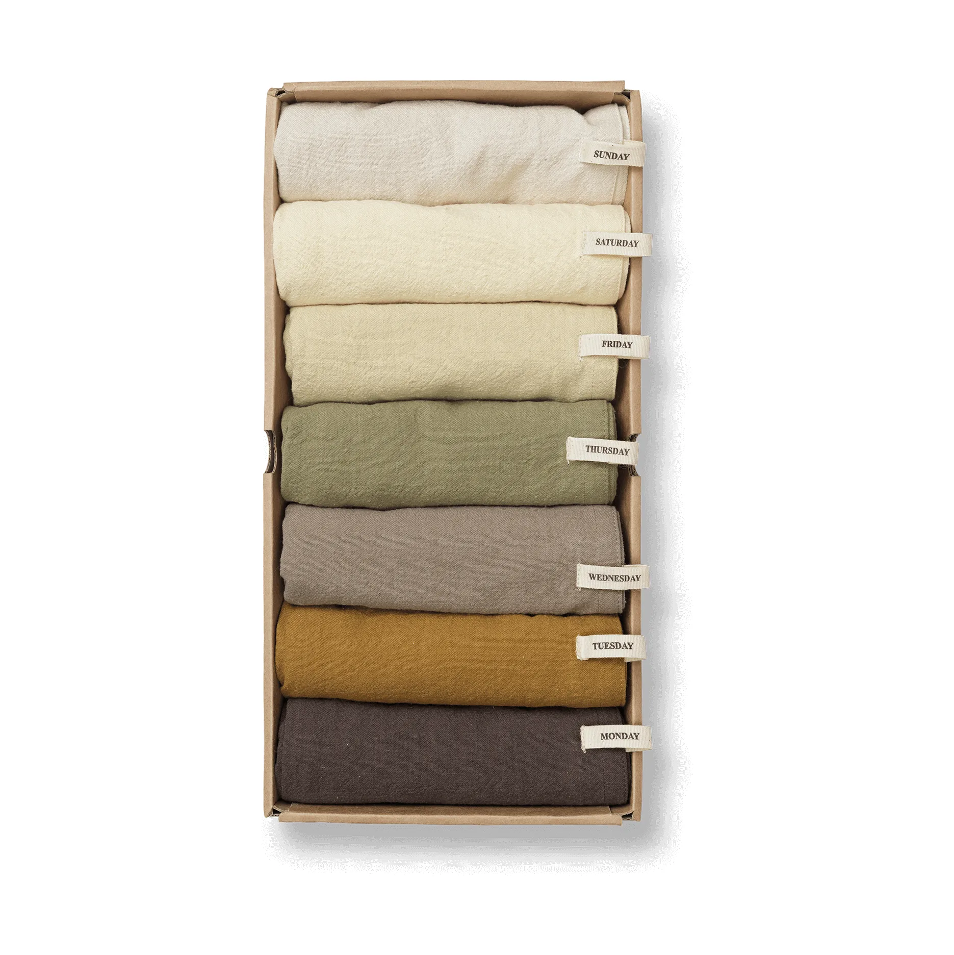DII Everyday Servietten-Set, 6 Stück, Gestreift Blaugrün, 50x50 Cm, 100% Baumwolle Mit Fransen