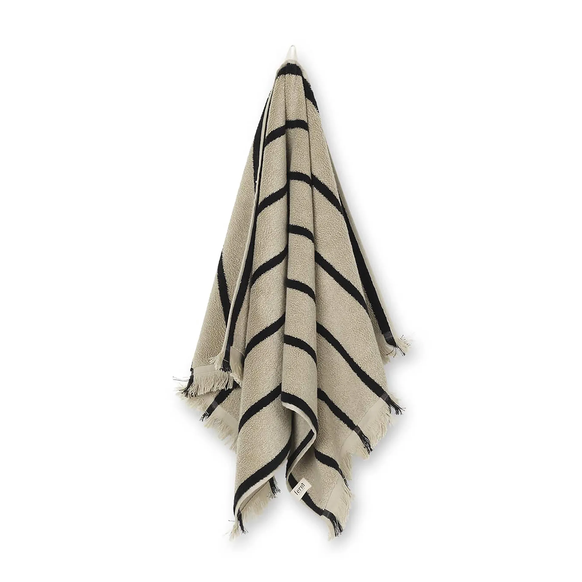 Serviette de bain Alee 50x100 cm, Sand-black Ferm Living