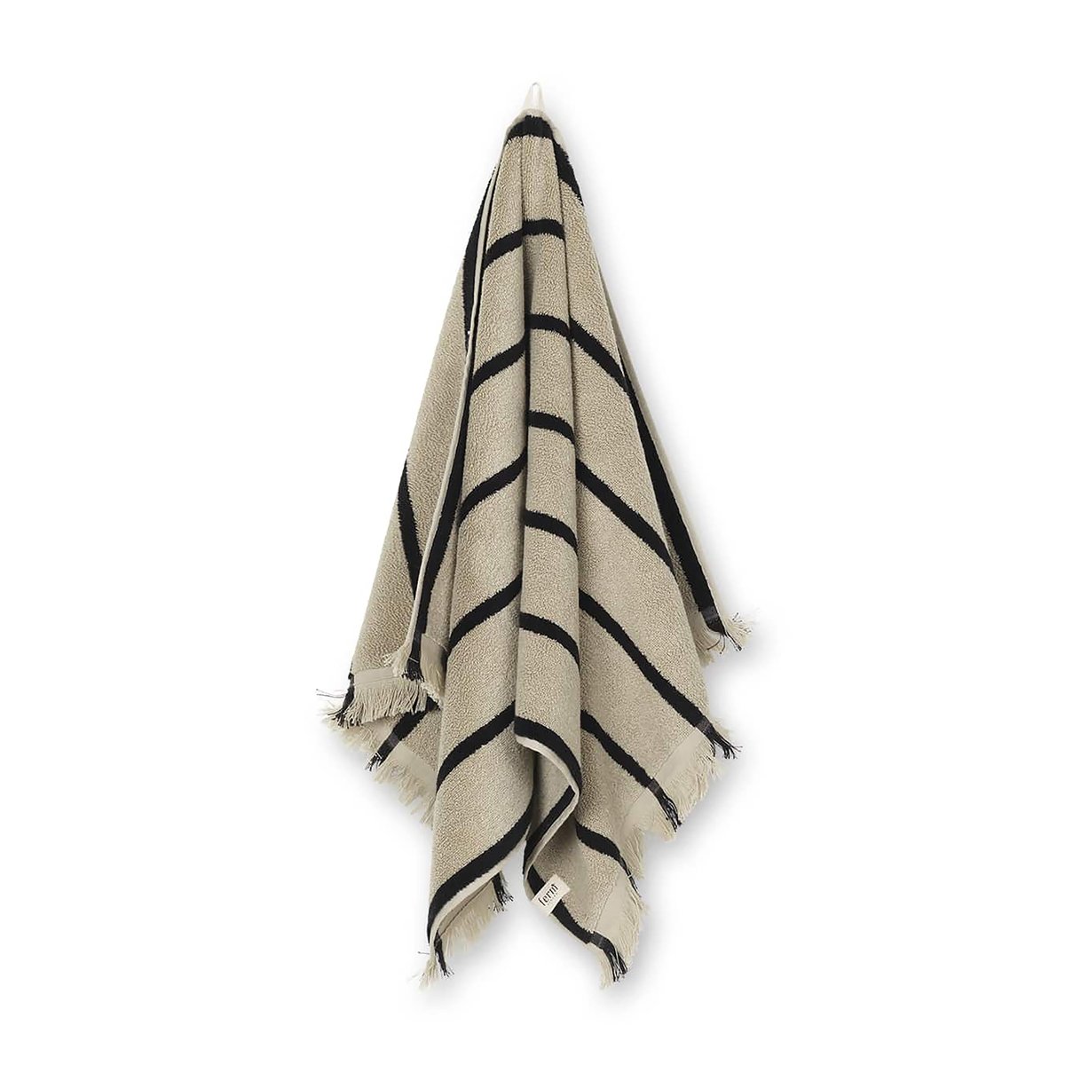 ferm LIVING Serviette de bain Alee 50x100 cm Sand-black