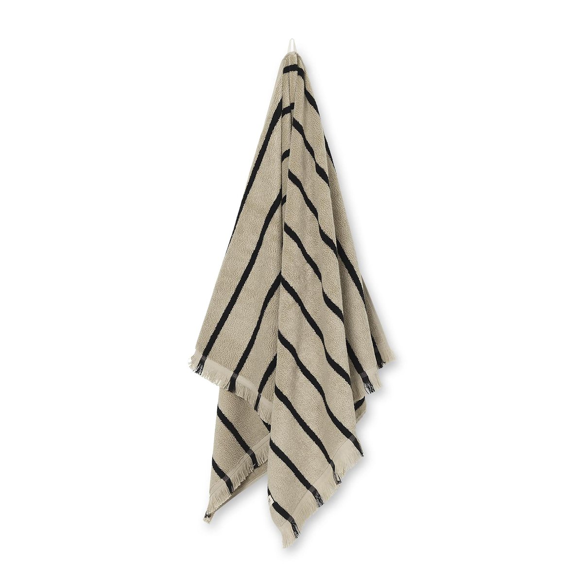 ferm LIVING Serviette de bain Alee 70x140 cm Sand-black