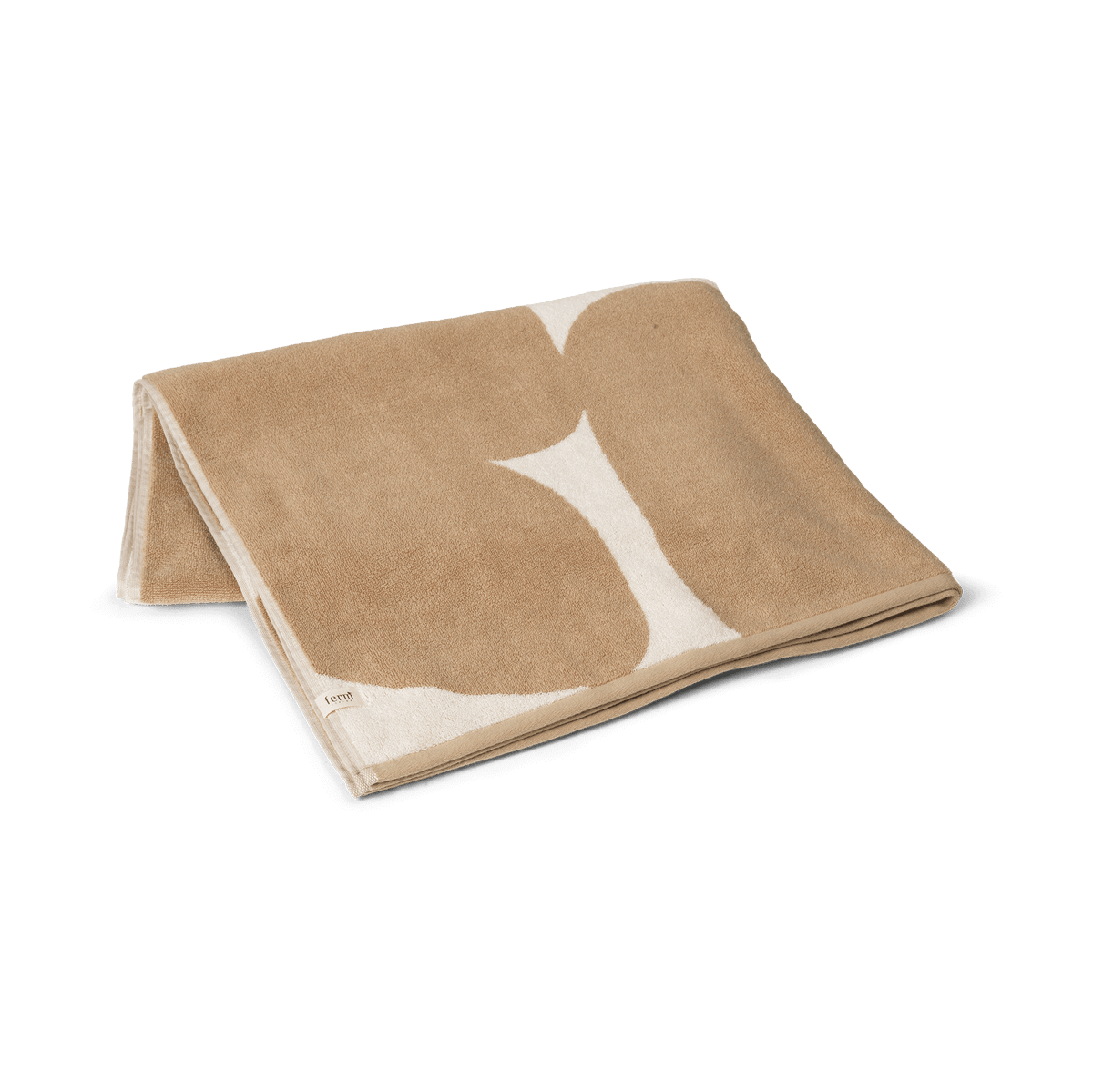 Ferm Living Serviette de bain Ebb 100x150 cm Sand, off-white