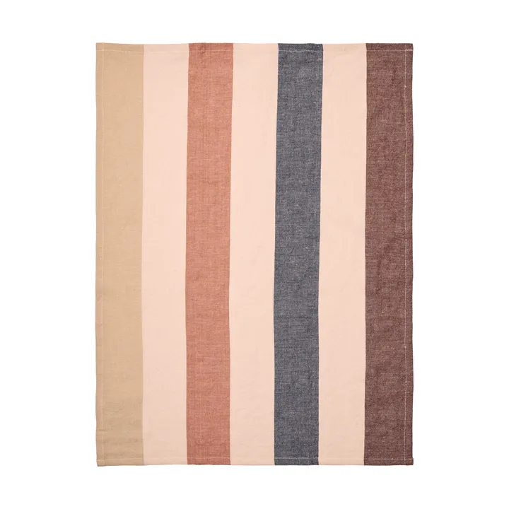 Serviette de cuisine Hale 50x70 cm - Cashmere-mocha-indigo blue - Ferm Living