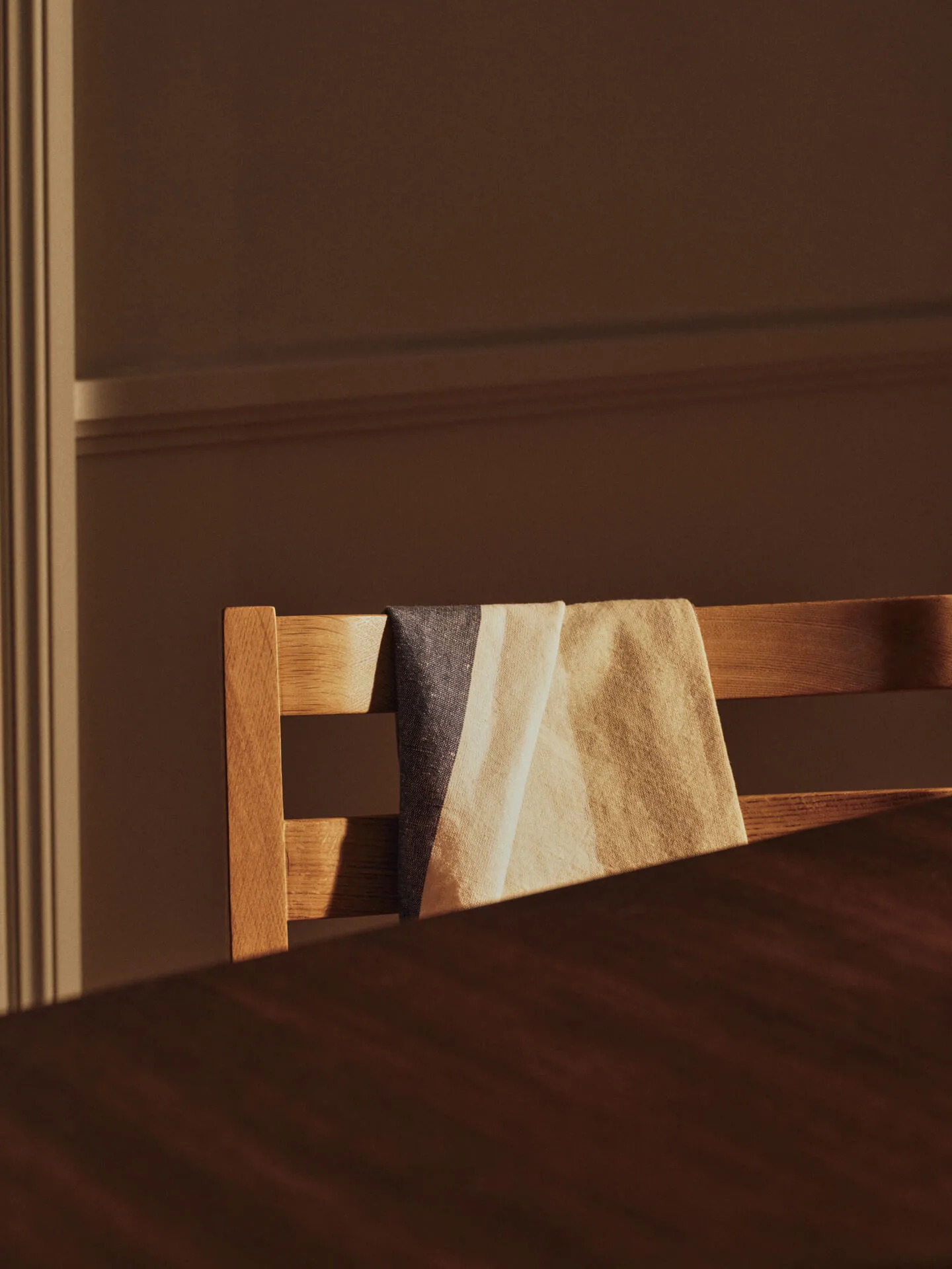 Serviette de cuisine Hale 50x70 cm, Cashmere-mocha-indigo blue Ferm Living