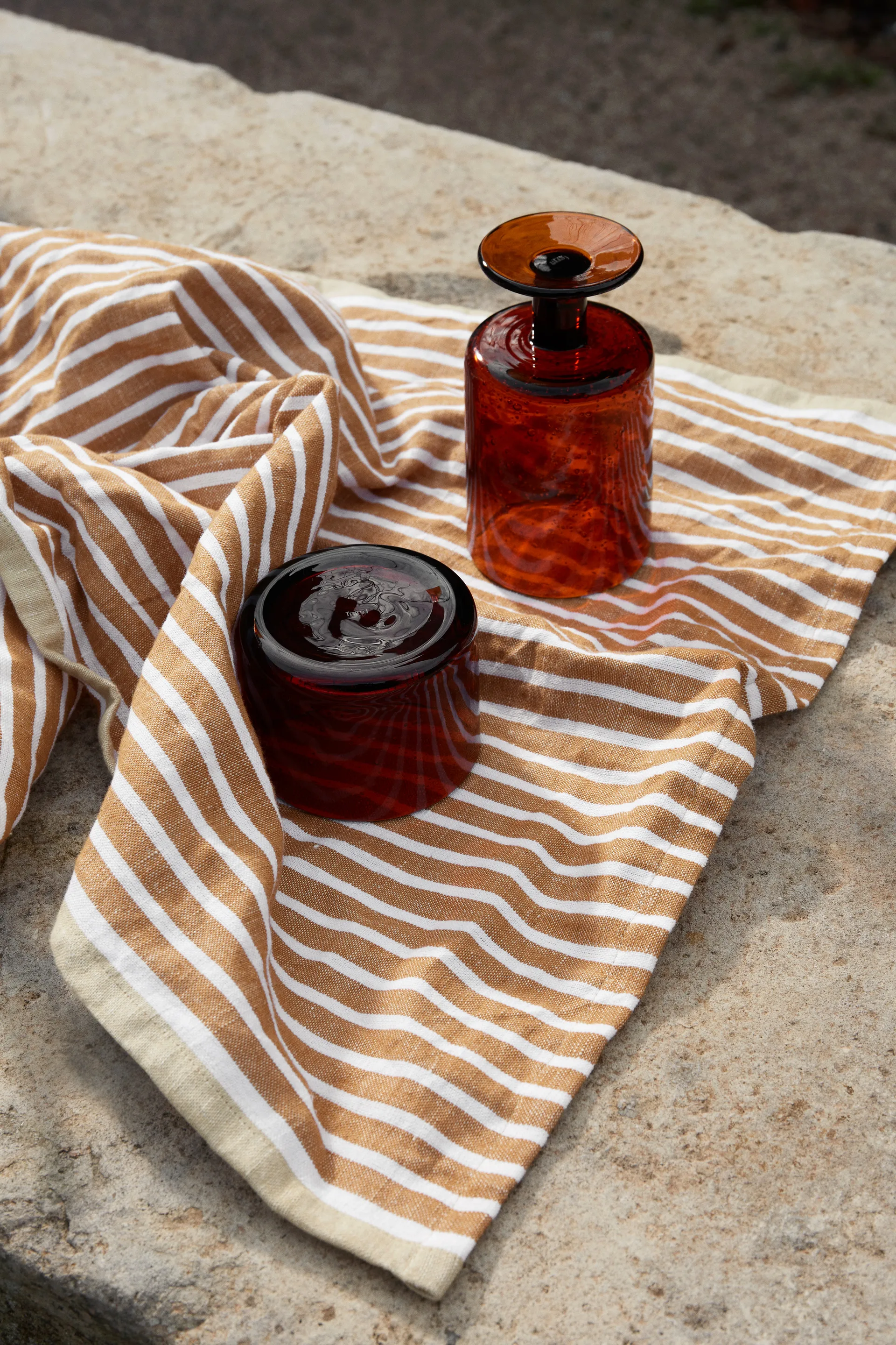 Serviette de cuisine Hale 50x70 cm, Golden brown-silver fern Ferm Living