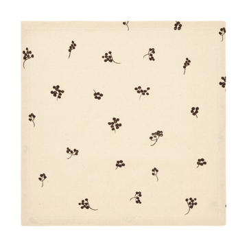 Serviette en coton Baies 40x40 cm, 4 pièces - Natural-dark chocolate - Ferm Living