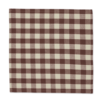 Serviette en coton Bothy Check 40x40 cm Lot de 4 - Cinnamon-grey green - ferm LIVING