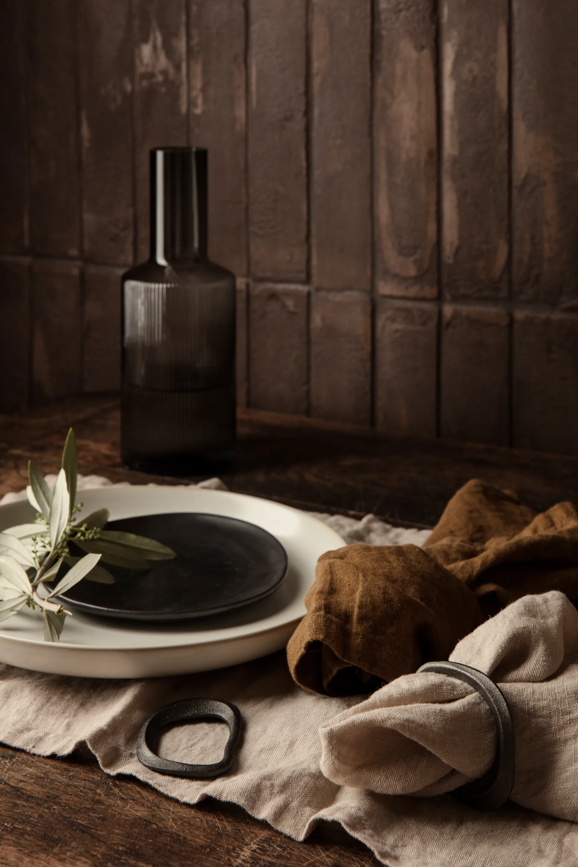 Serviettes en lin Ferm Living Lot de 2, Natural Ferm Living