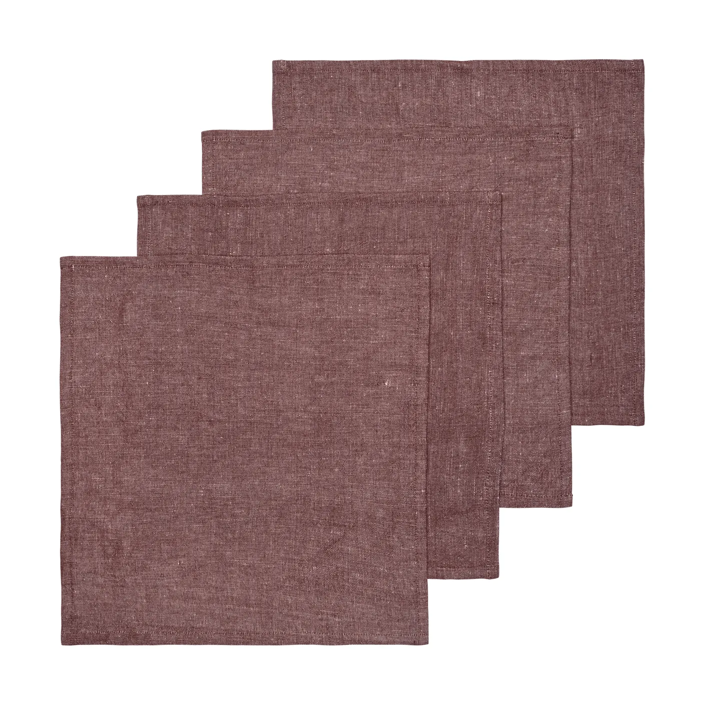 Serviettes Hale lot de 4, Châtaigne, 35x35 cm Ferm Living