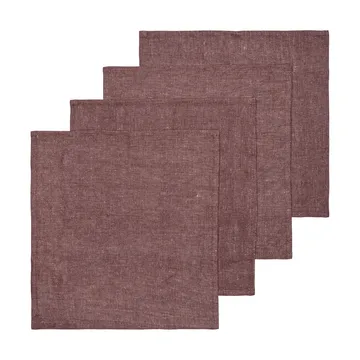 Serviettes Hale lot de 4 - Châtaigne, 35x35 cm - Ferm Living