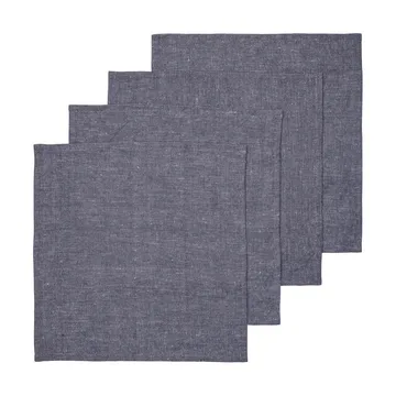 Serviettes Hale lot de 4 - Indigo blue, 35x35 cm - Ferm Living