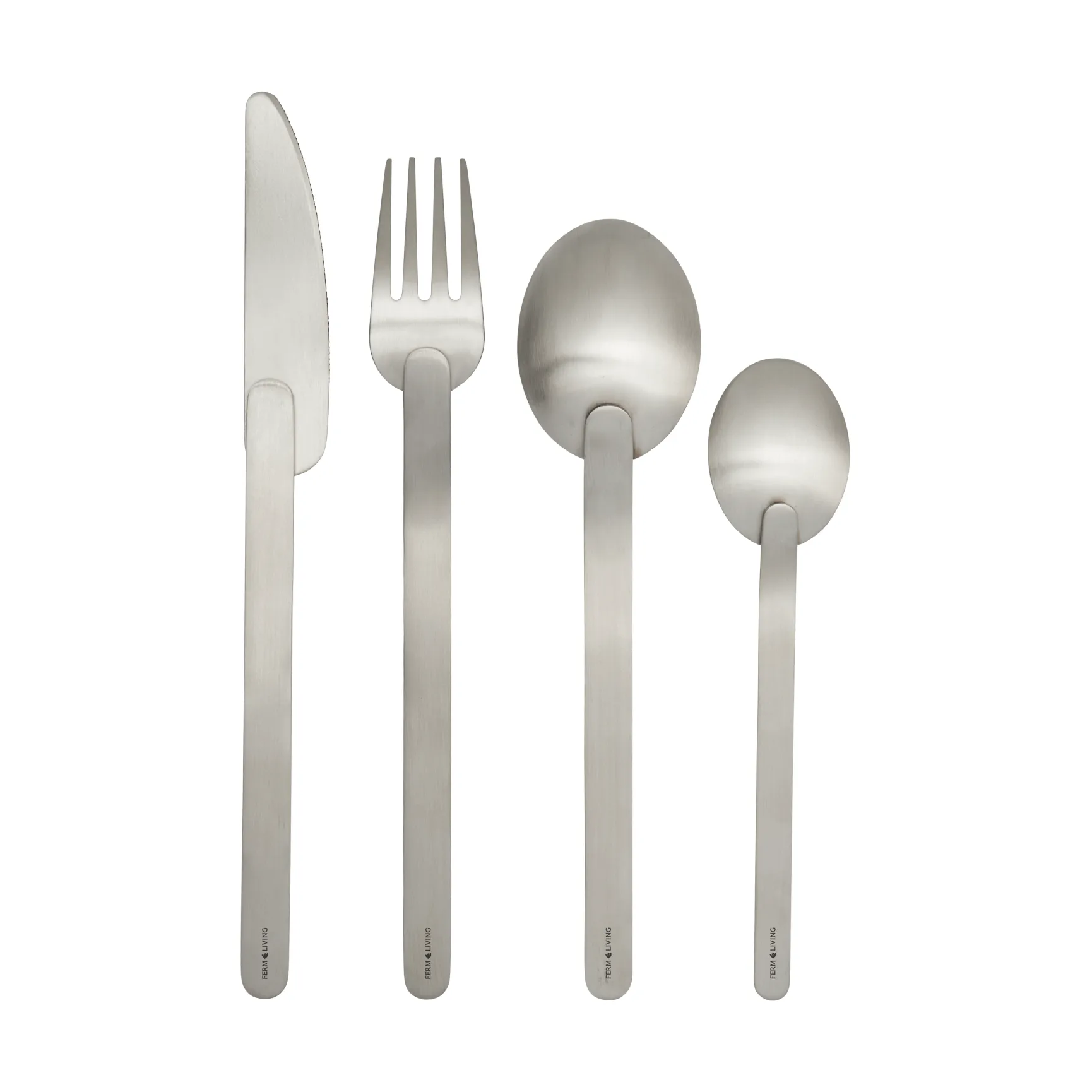 Set de couverts Stelo, 4 pièces, Brushed Stainless Steel Ferm Living