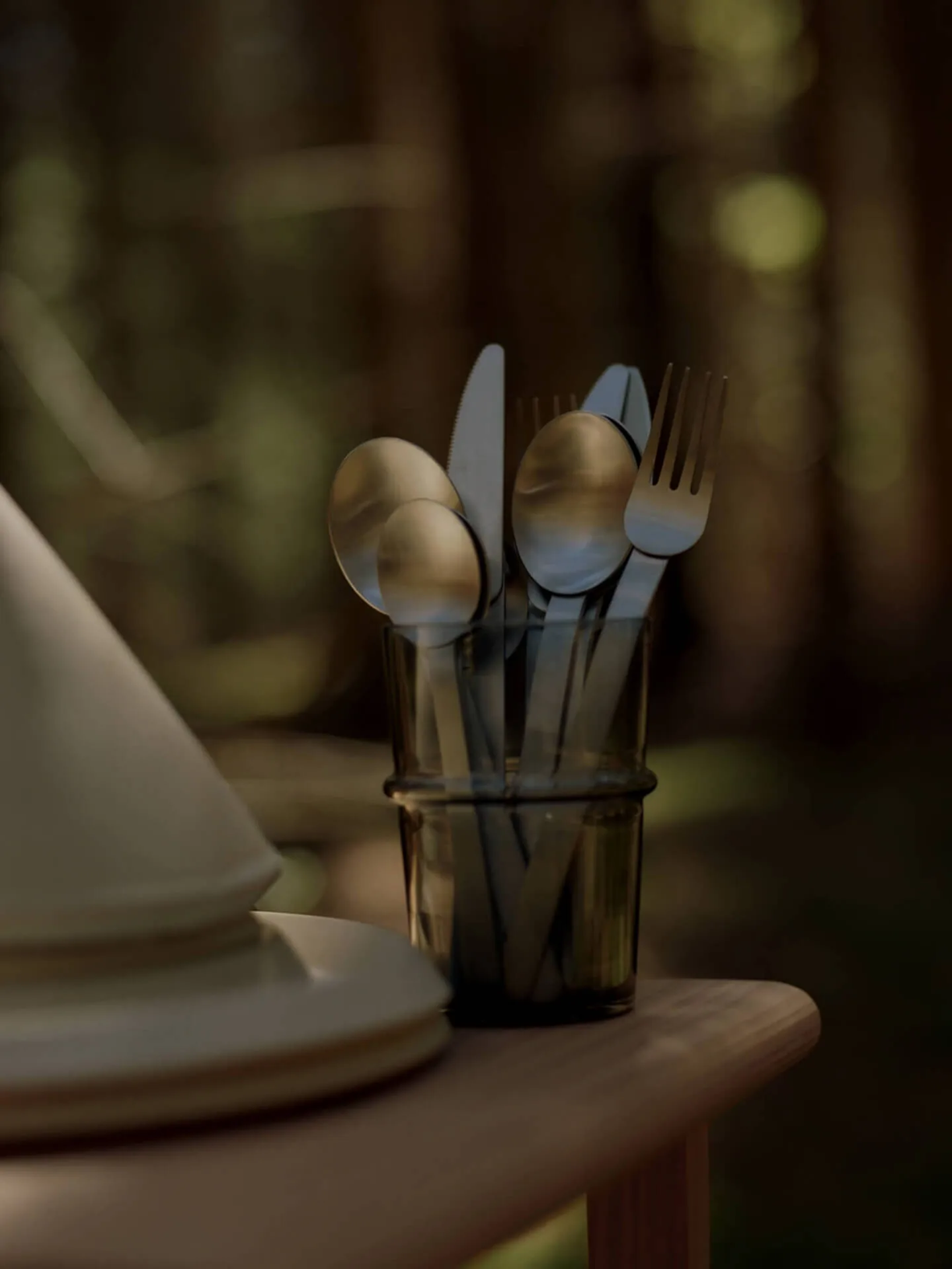 Set de couverts Stelo, 4 pièces, Brushed Stainless Steel Ferm Living