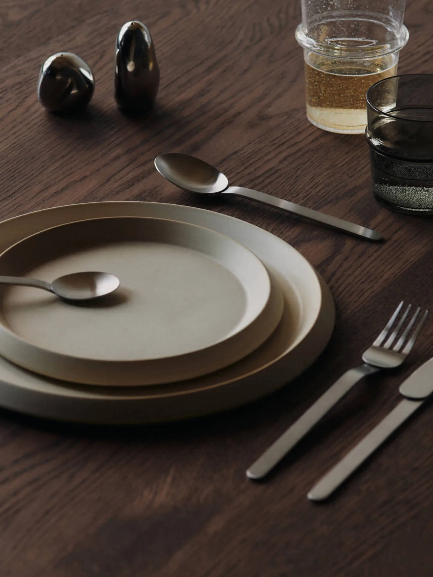 Set de couverts Stelo, 4 pièces, Brushed Stainless Steel Ferm Living