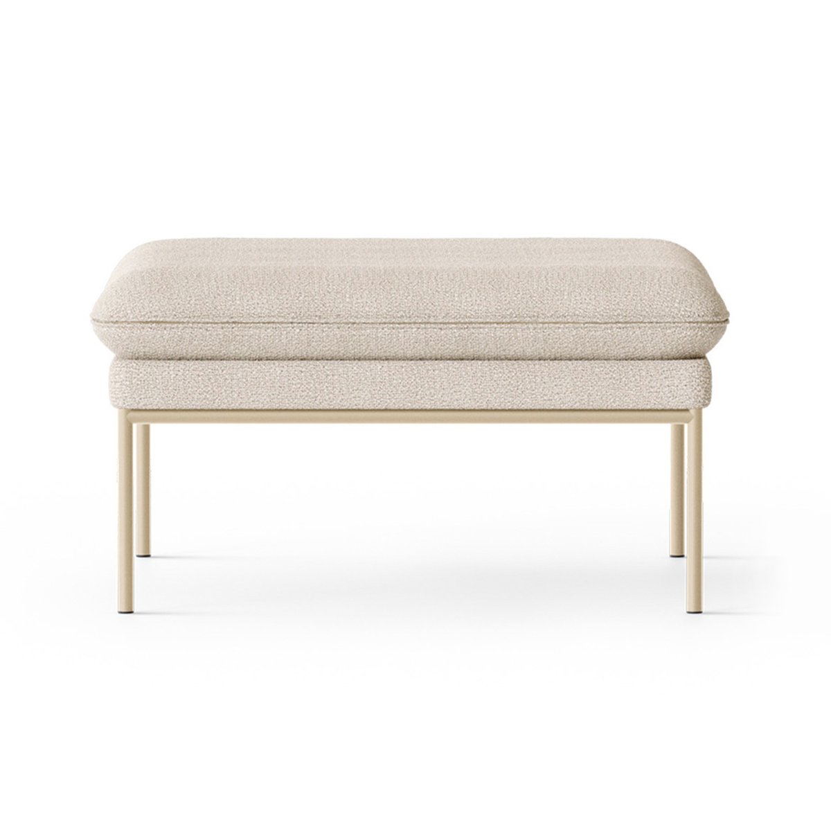 ferm LIVING Siège pouf Turn Cachemire bouclé blanc cassé