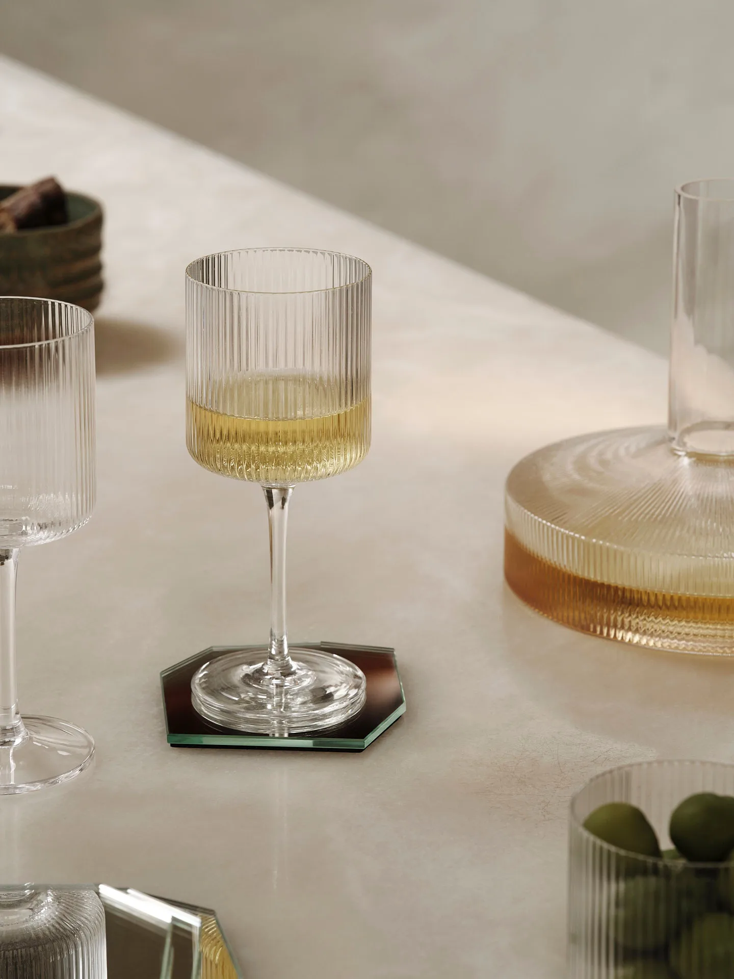 Sous-verres Shard Lot de 4, Mirror Ferm Living
