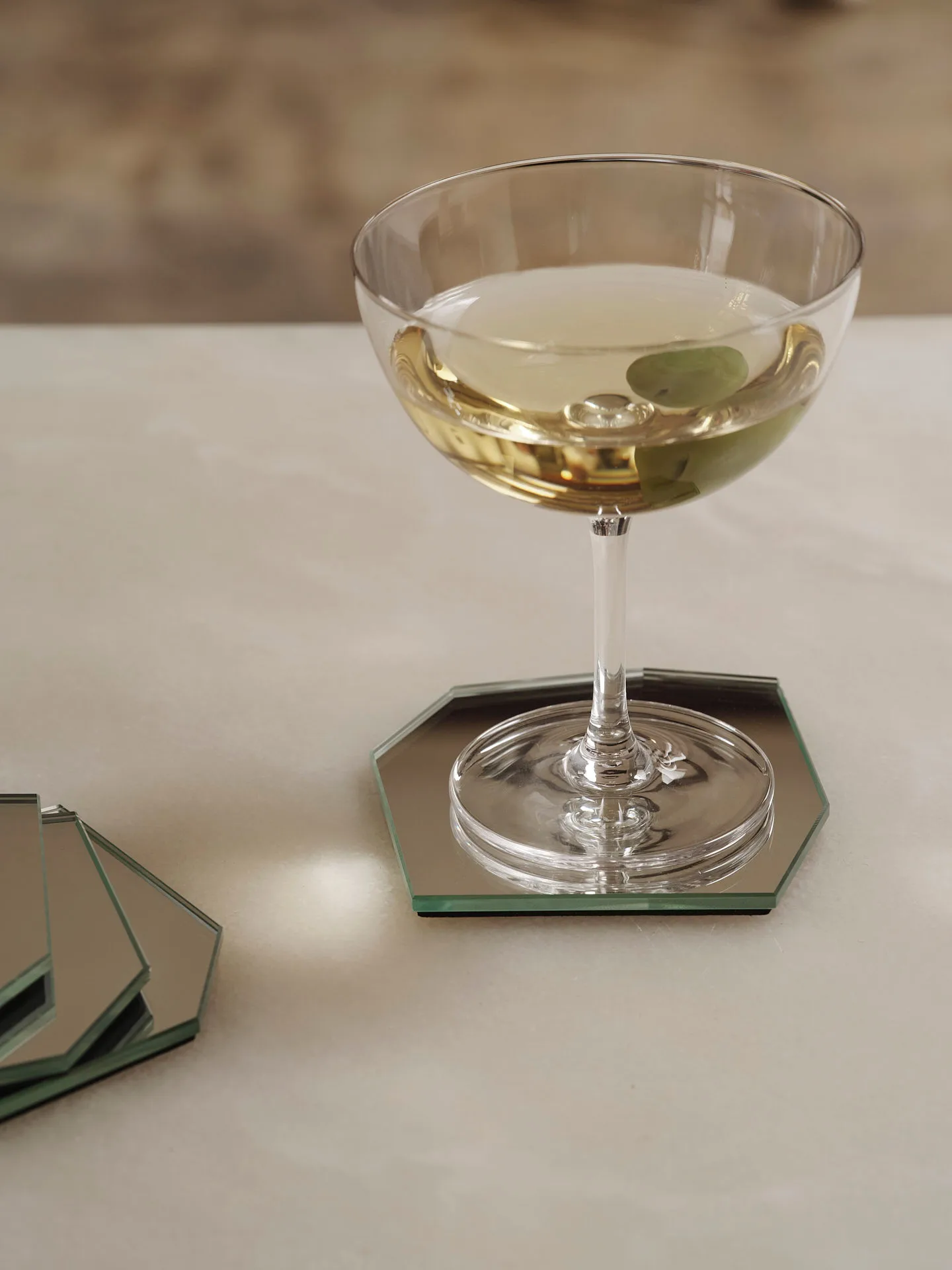Sous-verres Shard Lot de 4, Mirror Ferm Living