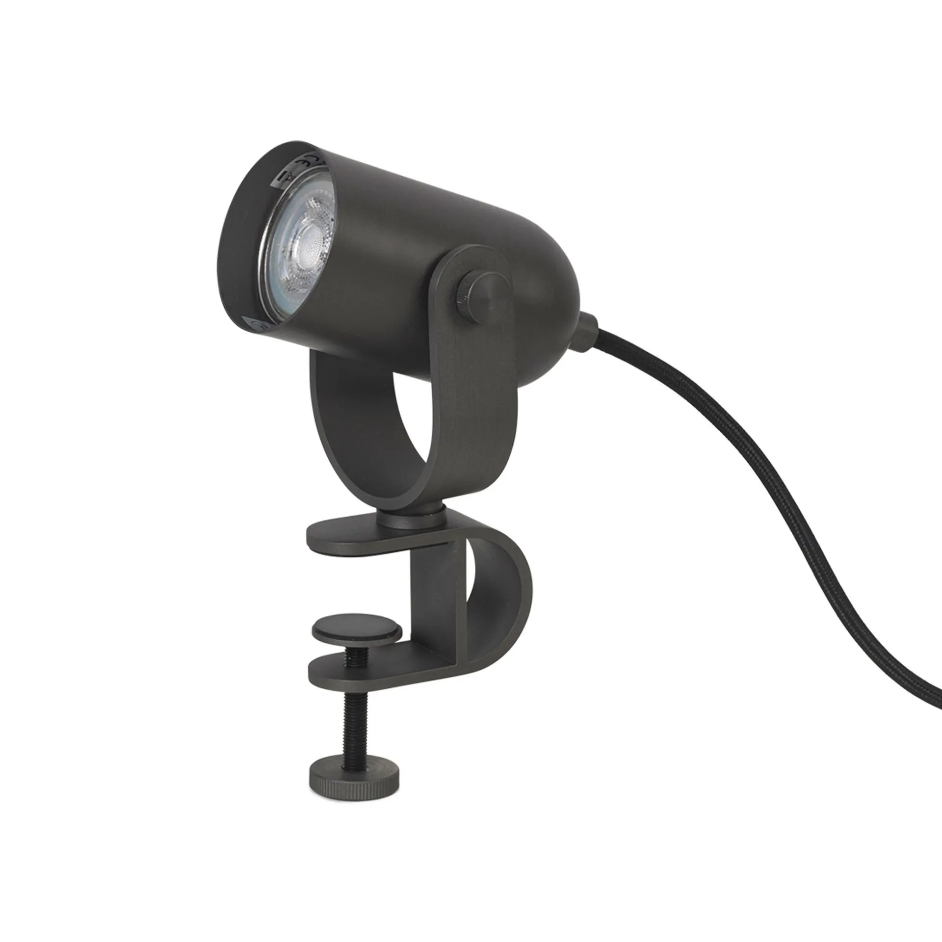 Spot à pince Ruuvi Ø 6x16 cm, Blackened iron Ferm Living