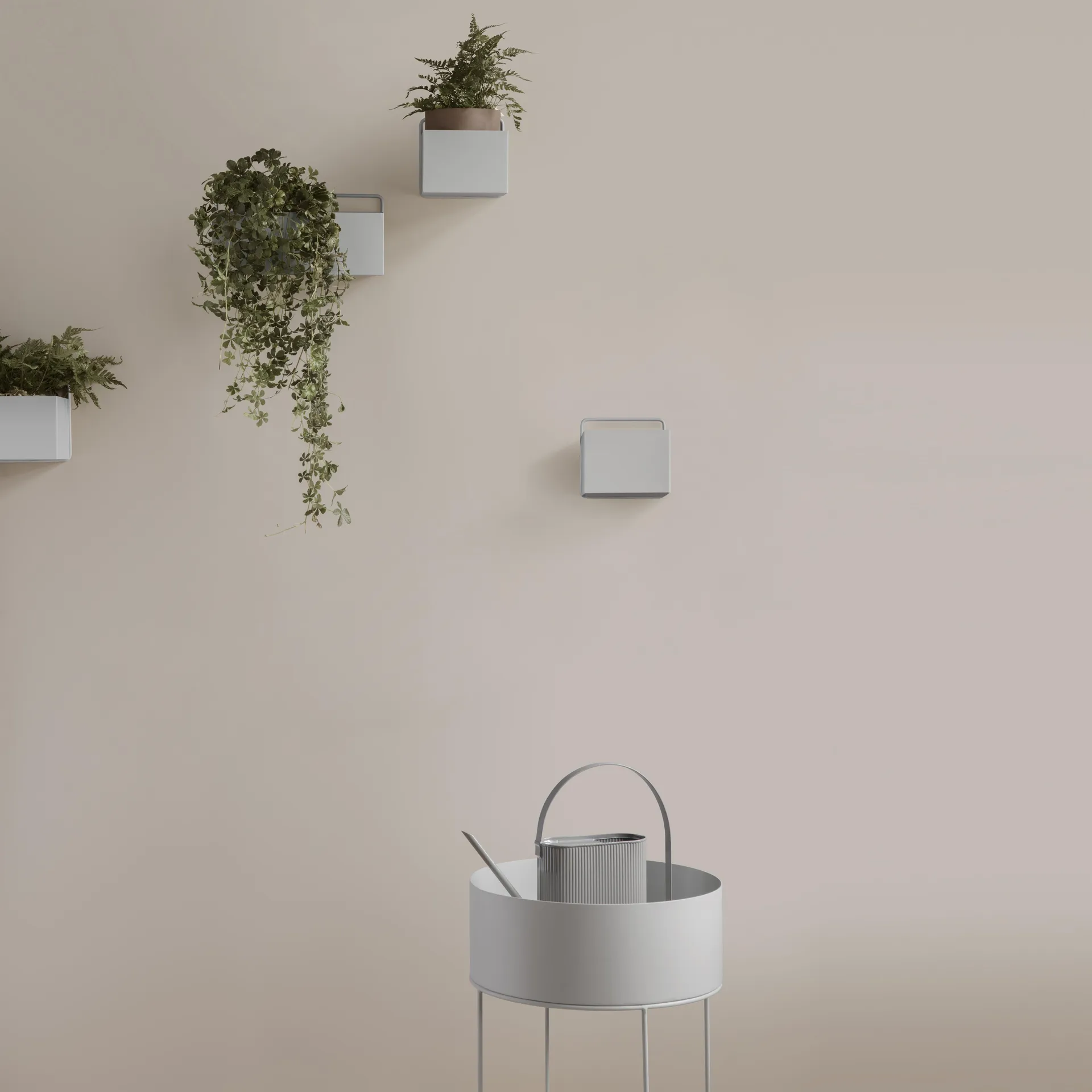 Support Ferm Living Plant Box rond, gris clair Ferm Living
