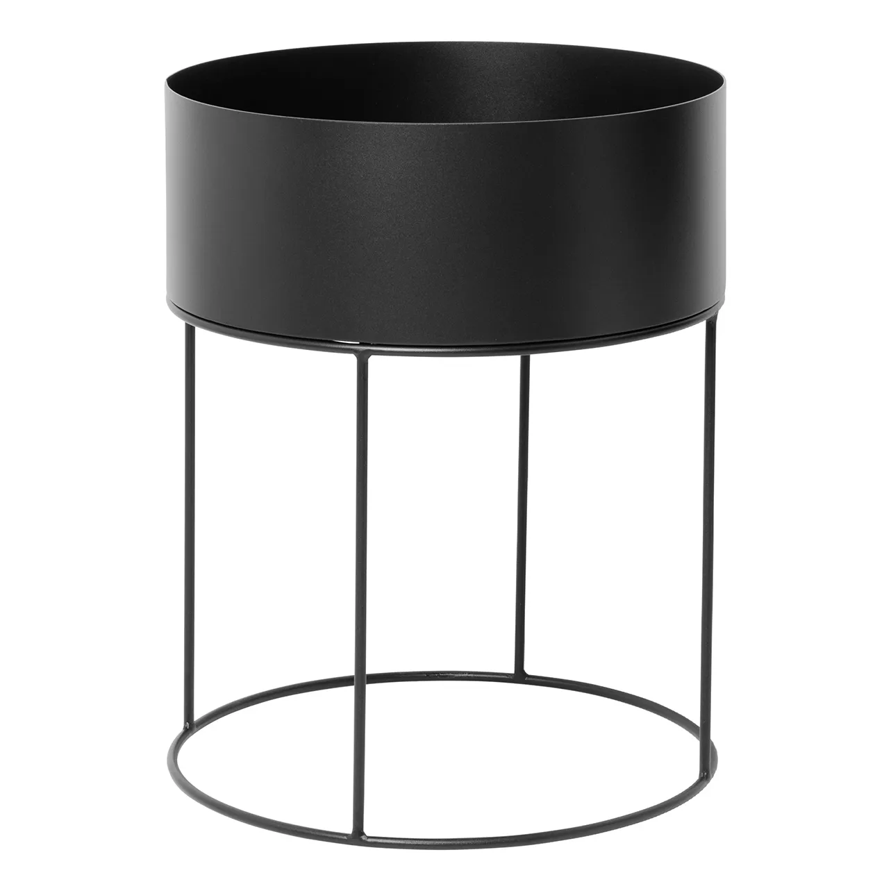 Support Ferm Living Plant Box rond, noir Ferm Living