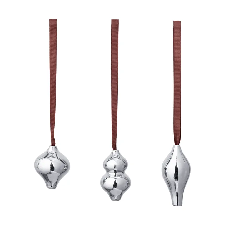 Suspension décorative Komo, lot de 3 pièces - Argent - Ferm Living