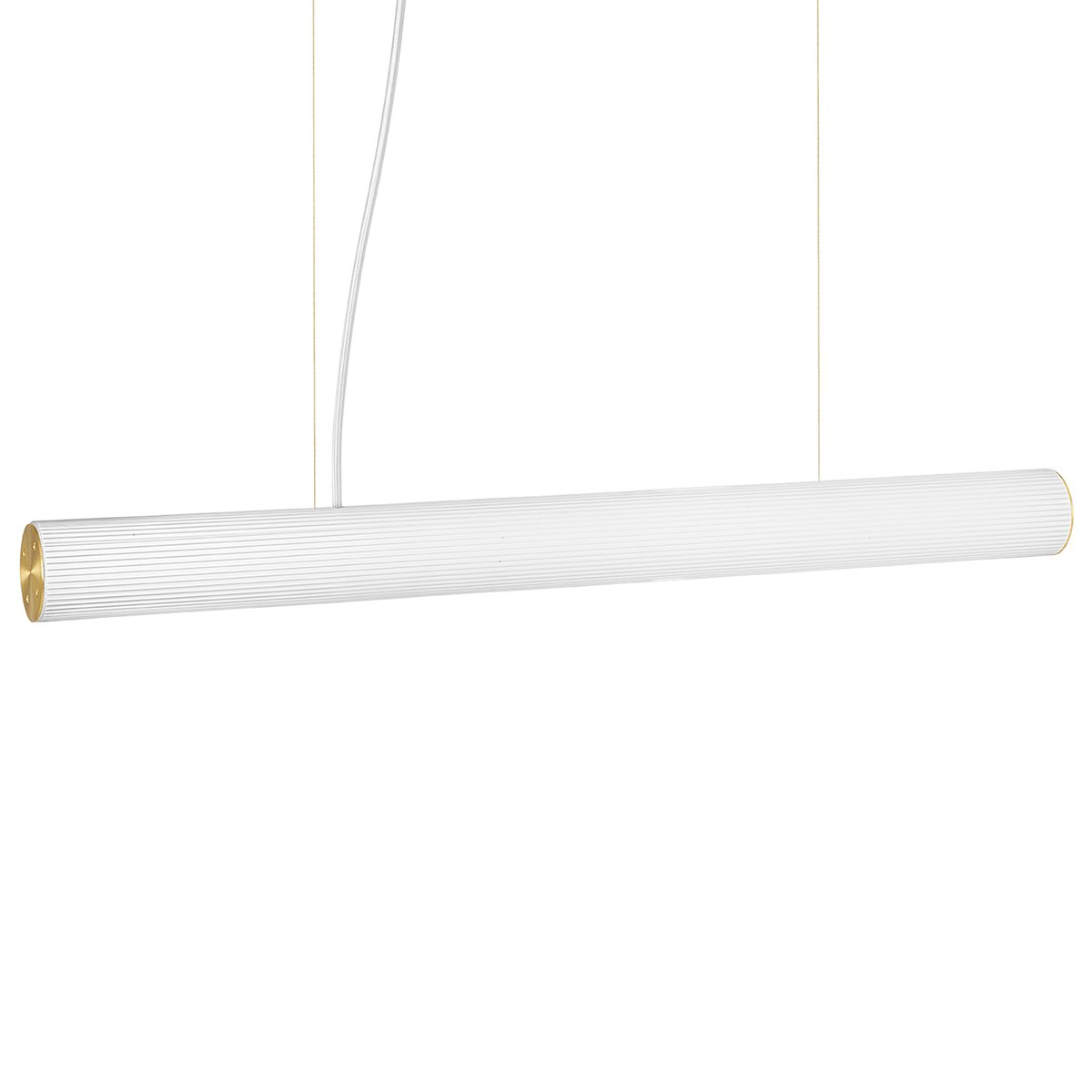 ferm LIVING Suspension Vuelta 100 cm Blanc-laiton | Design Scandinave | Suspensions & lustres | Doré