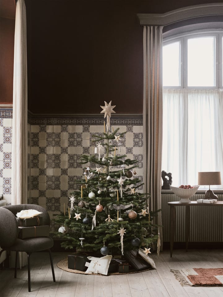 Suspensions pour sapin de Noël Mushroom ornament lot de 4 - Faded white - ferm LIVING