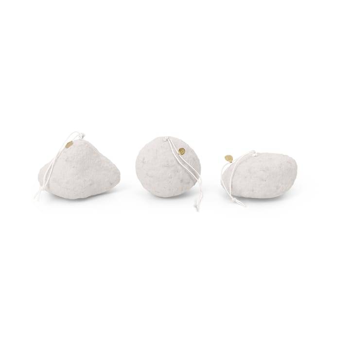 Suspensions pour sapin de Noël Snowball ornaments 3 pièces - White - ferm LIVING