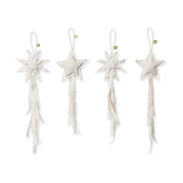 Suspensions pour sapin de Noël Vela Star Ornaments 4 pièces - Natural - Ferm Living