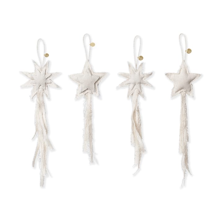Suspensions pour sapin de Noël Vela Star Ornaments 4 pièces - Natural - Ferm Living
