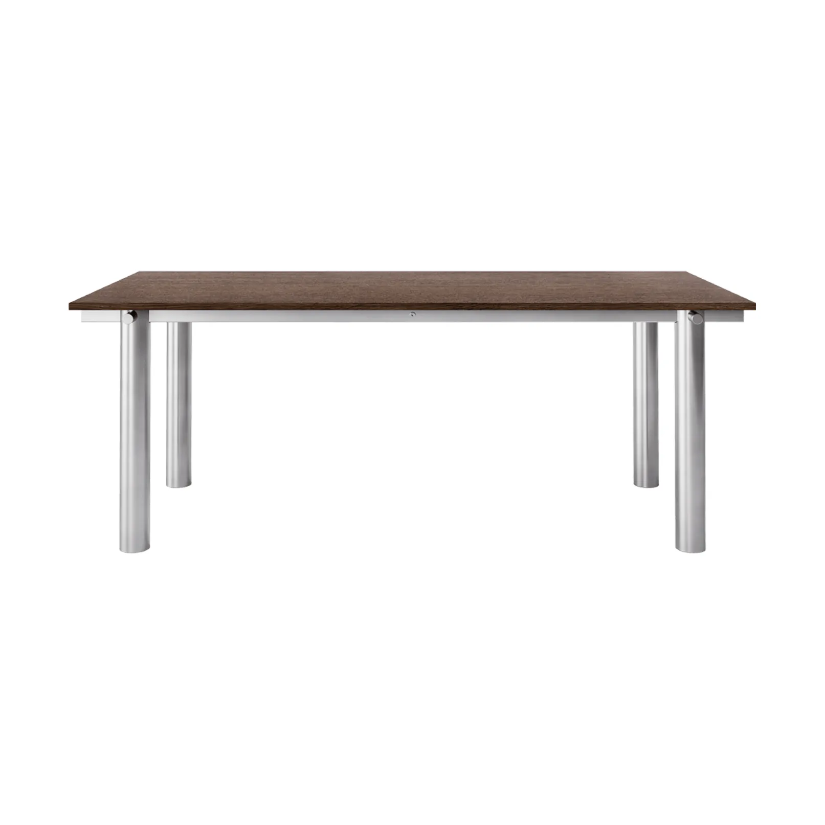 Table à manger Atura, Acier inoxydable brossé-chêne foncé, 90x200 cm Ferm Living