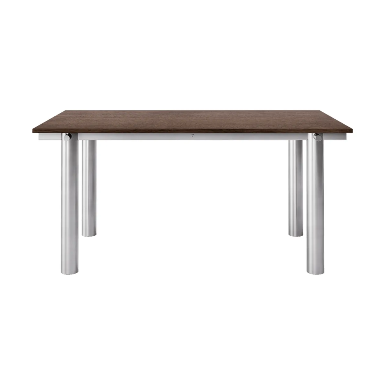 Table à manger Atura, Acier inoxydable brossé-chêne foncé teinté, 90x160 cm Ferm Living