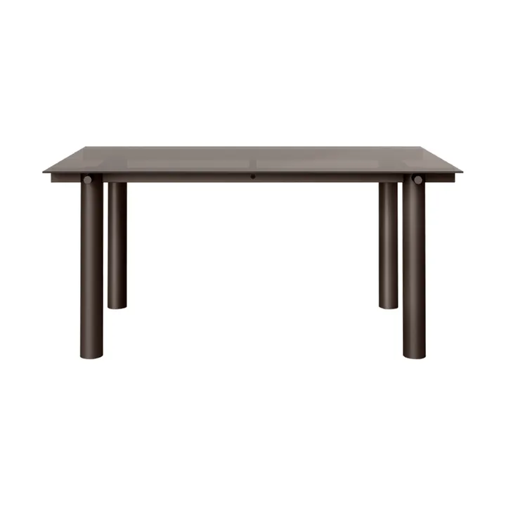 Table à manger Atura - Chocolat noir-verre teinté foncé, 90x160 cm - Ferm Living