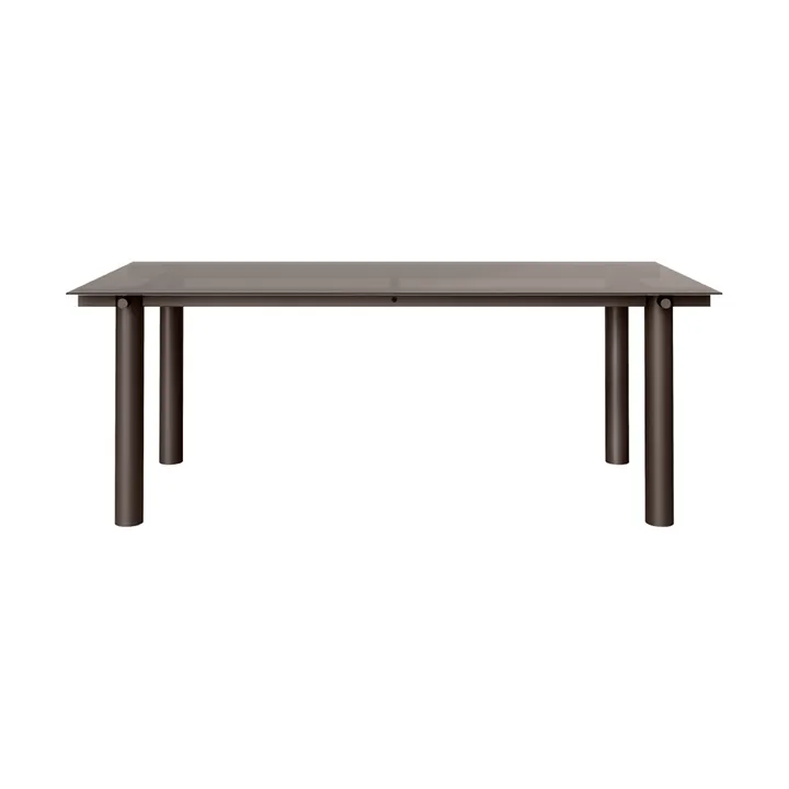 Table à manger Atura - Chocolat noir-verre teinté foncé, 90x200 cm - Ferm Living